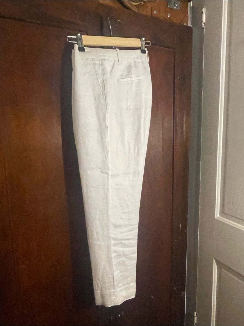J Crew White Linen Slacks
